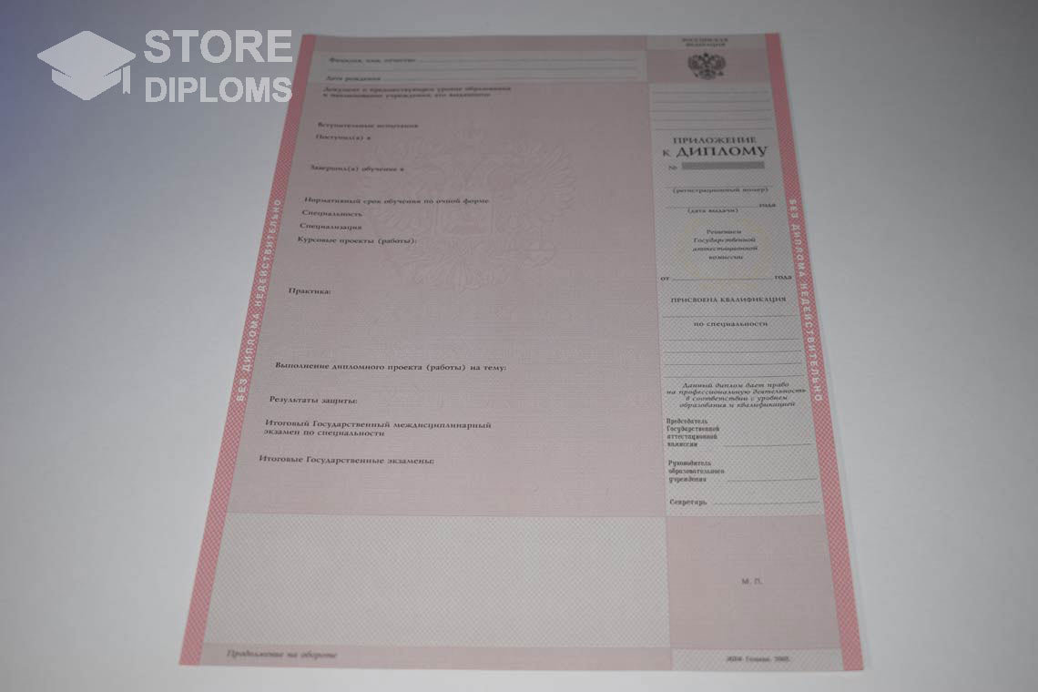 Приложение к Диплому Техникума с Отличием в период c 2003 по 2007 год - Севастополь